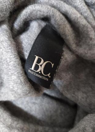 Серый кашемировый свитер с воротником стойкой хомутом best connections4 фото