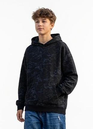 Стильное теплое худи с принтом h&amp;m (размер 158/164, 12-14 лет)