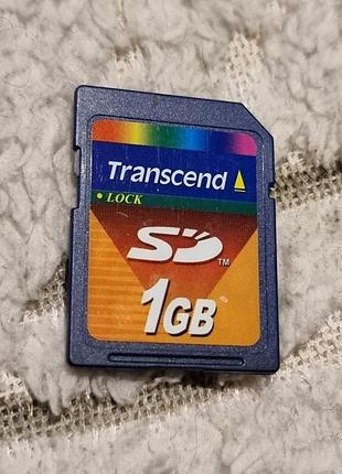 Карта памяти 1 гб transcend 3.36/8.34 sd трансенд сд