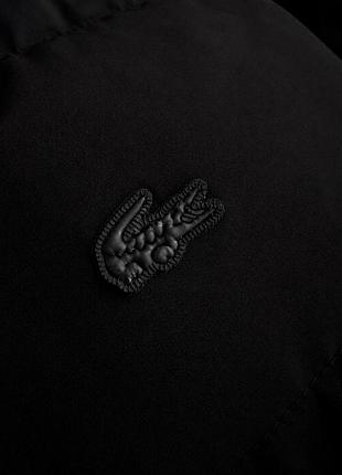 Чорна зимова куртка lacoste s, m, l, xl, xxl