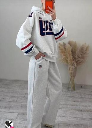 Спортивний костюм жіночий під zara сірий меланж, оверсайз l/m. новий