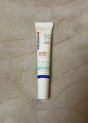 Антивіковий сонцезахисний флюїд для обличчя з spf50  ultrasun photo age control fluid spf50