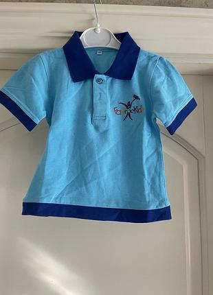 Поло дитяче for kids блакитне з коротким рукавом