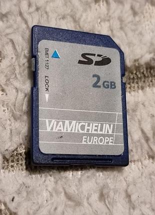 Картка пам'яті з нюансом 2 гб sandisk (viamichelin) 5.65/18.3 sd сандискд