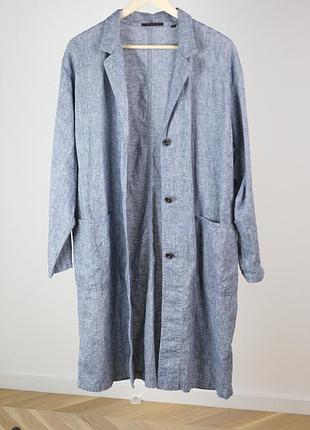 Удлиненный кардиган uniqlo из льна и хлопка, размер m, состояние нового