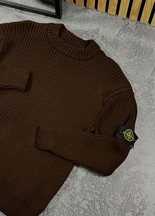 Stone island светр в'язаний коричневий s-xxl демі