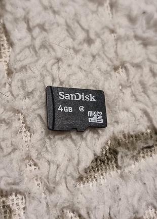 Картка пам'яті 4 Гб sandisk 6.31/9.66 microsd microsdhc мікросхем сандиск