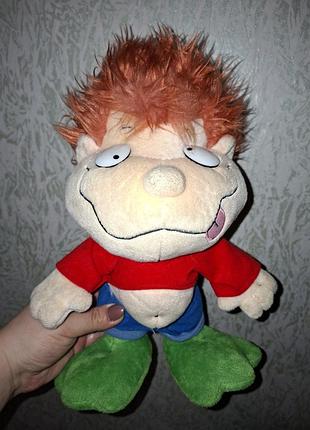 Вінтажна м'яка іграшка чака фінстер (chuckie finster) з мультсеріалу rugrats / ох уж ці дітки! (nickelodeon)