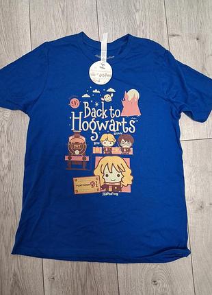 Футболка дитяча harry potter back to hogwarts синя