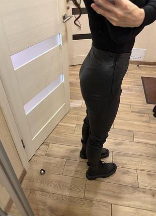Шкіряні штани zara 3