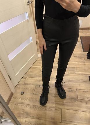 Шкіряні штани zara 4
