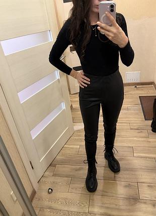 Шкіряні штани zara 6