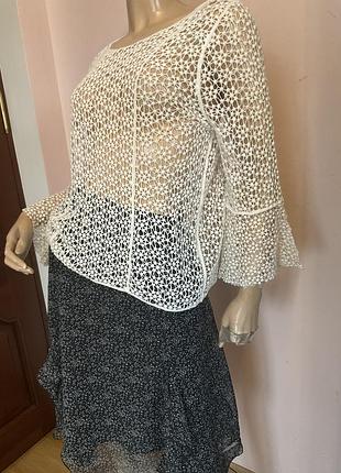 Мереживна біла блузка / l/ 5