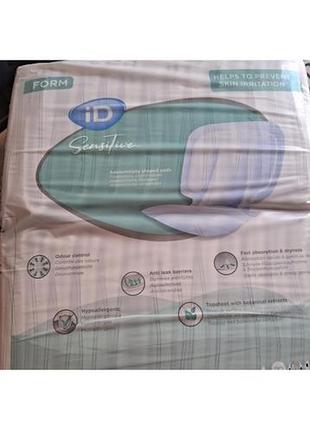 Урологические прокладки анатомической формы id sensitive form maxi, предназначенные для защиты при недержании.