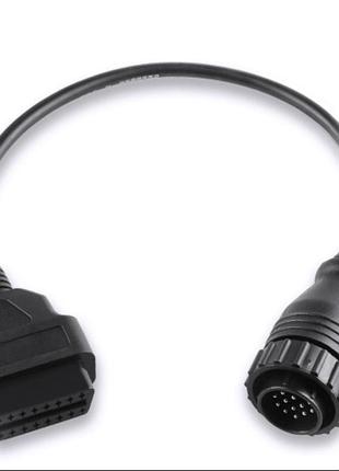 Перехідник obd2 на obd 14pin mercedes sprinter, vw lt, ssang yong для autocom, delphi