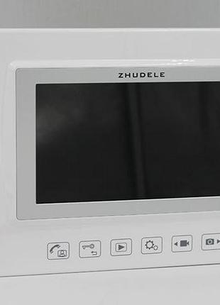 Відеодомофон zhudele-37668  7" дюймів кольоровий дротовий