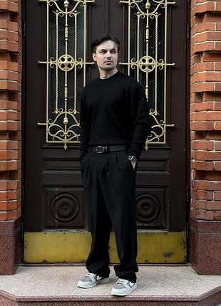 Светр в'язаний чорний s-xl