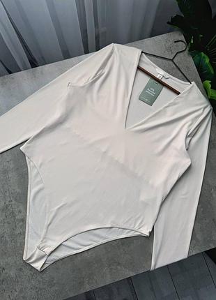 Боді молочного кольору h&m