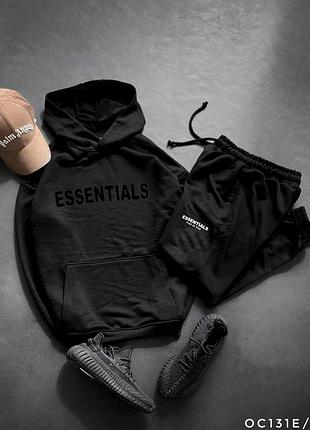 Черный костюм из флиса essentials мужской xxl