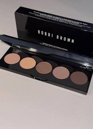 Палітра тіней для повік bobbi brown nudes eyeshadow palette відтінок smokey nudes
