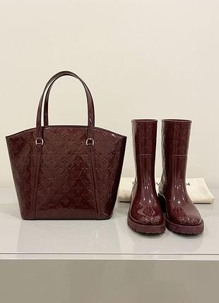 Оригінальна сумка louis vuitton vernis amarante avalon gm