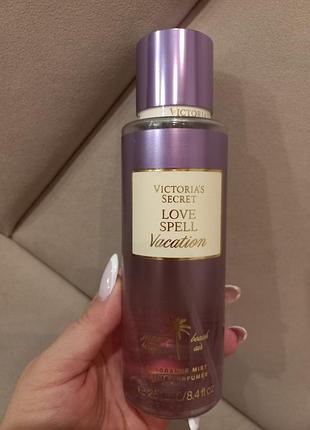 Victoria’s secret love spell vacation fragrance mist объемом 250 мл, б/у