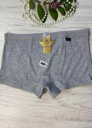 Трусики шортики женские из хлопка в рубчик от бренда aonidasi арт. 5245🎀