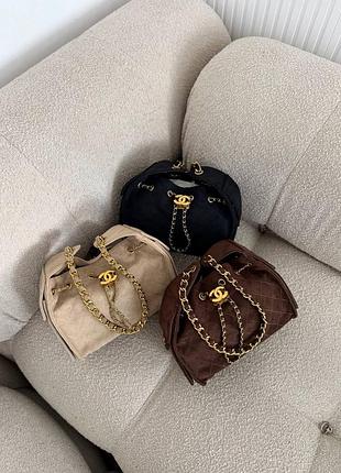 Сумка жіноча chanel стьобана з ланцюжком
