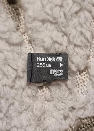 Картка пам'яті 256 мб (не гб) sandisk 3.05/11.4 microsd мікросхем сандиск