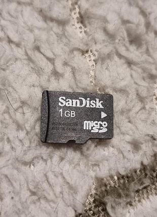 Картка пам'яті 1 Гб sandisk 4.23/11.1 microsd мікросхем сандиск