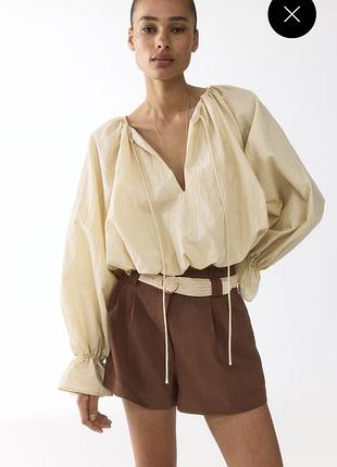 Молочна блуза сорочка h&m edition