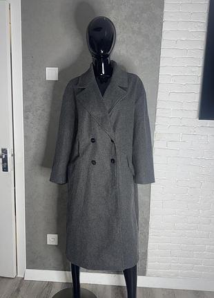 Двобортне демісезонне пальто zara, l