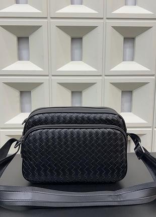 Чоловіча сумка з натуральної шкіри bottega veneta барсетка шкіряна