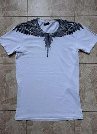 Футболка luxury hype marcelo burlon county of milan wings t shirt mens white graphic tee