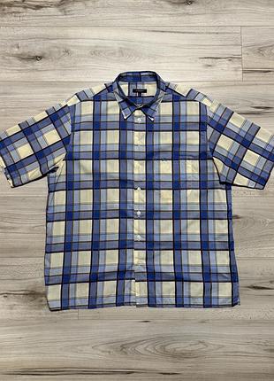 Рубашка с коротким рукавом в клетку барбербери burberry london 97 shirt, факт xl, оригинал