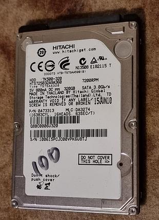 100% hdd 2.5 320 гб hitachi 7200 68.6/69.5 жорсткий диск hts725032a9a360 хітачі
