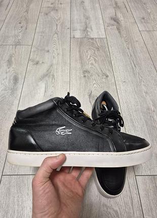 Високі шкіряні чоловічі кеди-черевики lacoste straightset chukka,43 розмір