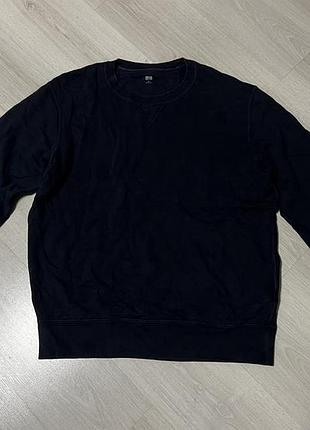 Базовий темно-синій світшот uniqlo розмір xl (оригінал, заміри)