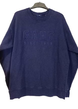 Чоловічий світшот гант/ gant р.l-xl / пог 61 см темно-синій