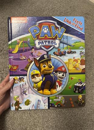 Дитяча книга nickelodeon paw patrol first look and find англійською мовою, тверда палітурка