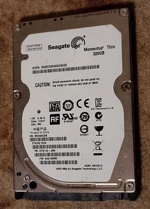80% hdd 2.5 320 гб seagate 5400 62.8/65.7 жесткий диск st320lt020-9yg142 сигейт 7mm slim 7мм слим