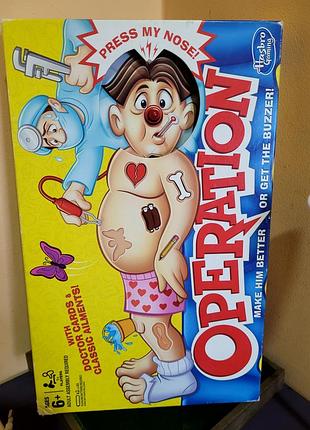 Настольная игра hasbro «опеперация» (operation) в новом состоянии (нюанс комплектации)