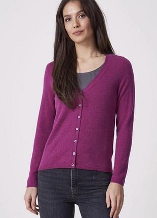 Biden 8 100% cashmere кашемір бургунді ідеальна жіноча кофта светрик на ґудзиках трендова базова