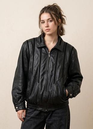 Кожаная куртка bugatti унисекс 100% lambskin leather, размер m