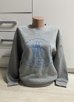 Свитшот серый брендовый moncler женский s