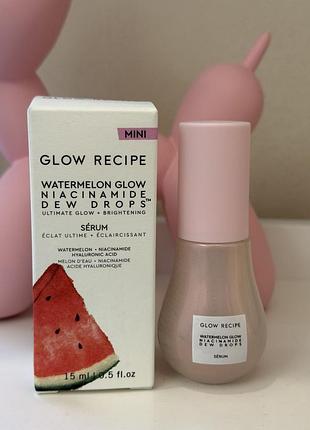 Сироватка glow recipe для сяйва шкіри watermelon glow niacinamide dew drops