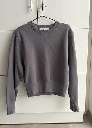 Серый свитер zara