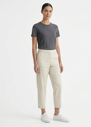 Молочні світлі базові прямі брюки штани h&m ( s-m) 38