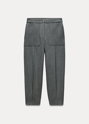 Штани zara  carrot fit trousers with pleated hems