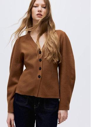 Плотный кардиган h&amp;m с шерстью